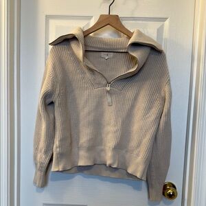Lou & Grey Cream Cowl Neck Sweater